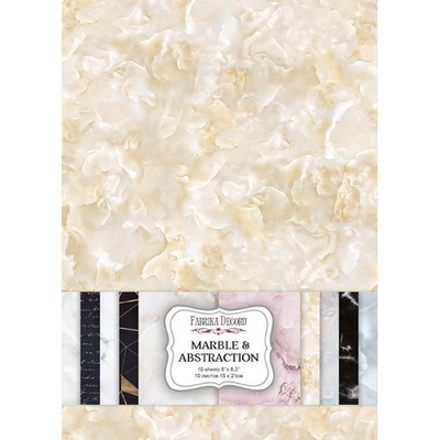 Набір скрап-паперу MARBLE & ABSTRACTION 15x21 см, ТМ Фабрика Декору