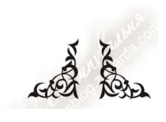 Набор мини-штампов N006 Виньетки, 2 штуки