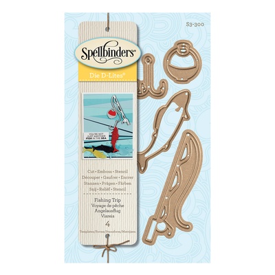 Ножі від Spellbinders - Die D-Lites Fishing Trip Etched Dies 