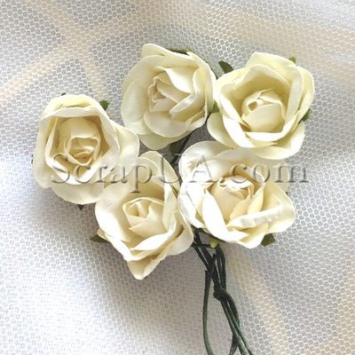 Розочка, цвет белый (слоновая кость), 23 мм, 1 штука