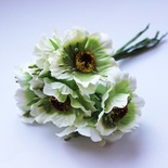 Квітка маку, білий-зелений, 1 шт.
