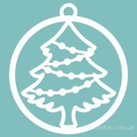 Чипборд від Вензелик - Ялинкова прикраса 03, розмір: 44x40 мм