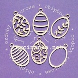 Чипборд від Wycianka - Писанки- підвіски малі, 6 шт.