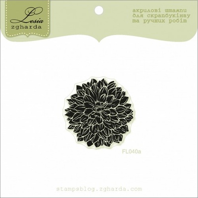 Акриловий штамп Lesia Zgharda FL040a Квітка маленька, розмір 3,5x3,6 см