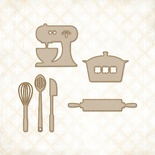 Чипборд Blue Fern StudiOs-Cute Kitchen Set