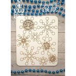 Чипборд ScrapBox - Набір сніжинки геометричні Hh-011