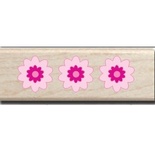 Резиновый штамп Studio G - Цветочки, 7.5х2.5 см, на деревянном блоке