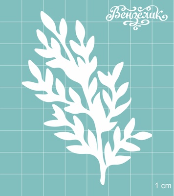 Чипборд від Вензелик - гілочка 11, розмір: 60x80 мм