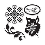 Ножі і штампи від Sizzix - Sizzix Framelits Die Set 4PK w/Stamps - the Record #2