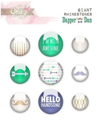 Набір прикрас Glitz Design - Dapper Dan Giant Rhinestones, 9 шт