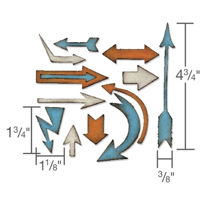 Нож для высечки Sizzix Bigz Die - Artful Arrows, 659433