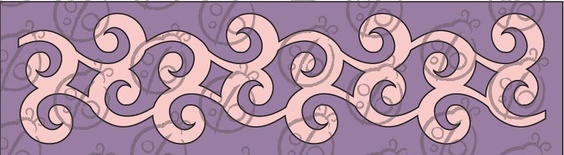 Чипборд. Бордюр "Завитки" №2, 15,3 см