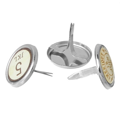 Набор брадсов с серебряной окантовкой №2, цвета - рандомные, 20 шт