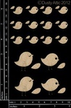 Чипборд від Dusty Attic - mini Birds №2, 19 шт.