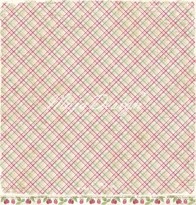Двусторонний лист бумаги для скрапбукинга от Maja Design - Coffee in the Arbour - Raspberries, 30x30 см