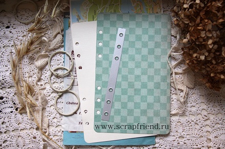 Ніж для вирубки від Scrapfriend - Отвори для кільцевого механізму А5 на 6 кілець, 14,5x1,3cм