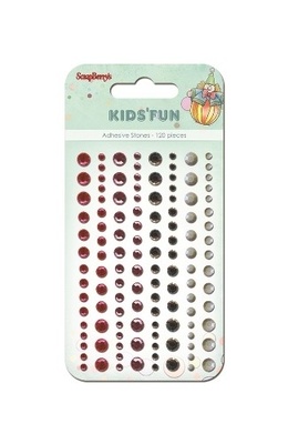Клеевые камушки от Scrapberry's - Забава, 120 шт., 4 цвета