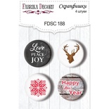 Набор скрапфишек Фабрика Декора из 4 шт № 188