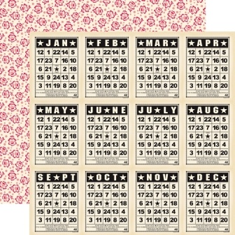Лист двусторонней скрапбумаги от Echo Park - Months of the Year Paper