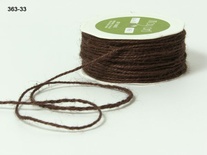 Джутовий шнур Twisted Burlap - Brown, 1 мм, колір: коричневий темний, 90 см