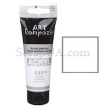 Краска акриловая ART Kompozit 018 белила титановые, 75 мл