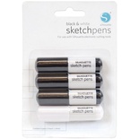 Набір фломастерів для плоттера - SKETCH PENS, 3 чорних + 1 білий