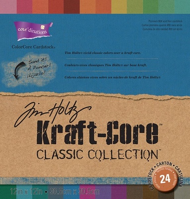 Набор кардстока с внутренним слоем Core'Dinations - Tim Holtz - Kraft-Core - Classic, 30х30 см