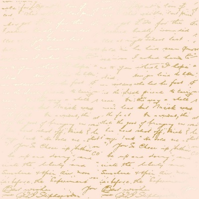 Аркуш одностороннього паперу з фольгуванням Golden Text Beige 30,5x30,5см, ТМ Фабрика Декору