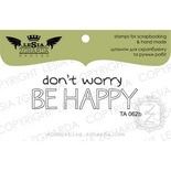 Акриловый штамп Lesia Zgharda TA062b Don’t worry be happy, размер 5,1x1,7 см