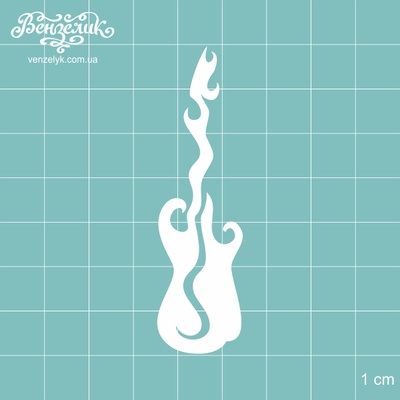 Чипборд від Вензелик - Гітара 04, розмір: 19x69 мм