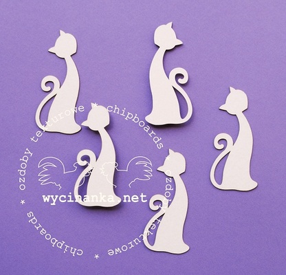 Чипборд від Wycinanka - Кішечки, 5шт., висота 8 см.