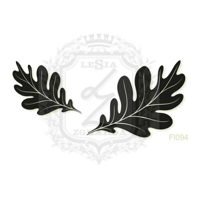 Акриловый штамп Lesia Zgharda FL094 Дубовые листья, набор из 2 штампов