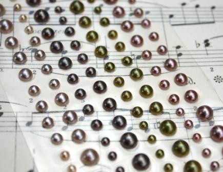 Самоклейні напівперлинки від ScrapBerryʼs - Благородні, 120 шт., 4 кольори