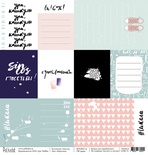 Лист односторонней бумаги для скрапбукинга от Polkadot  - Карточки, коллекция школа, 30,5х30,5 см, плотность 190 гр\м2