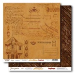 Лист бумаги для скрапбукинга  от ScrapBerry's - Зимний дневник - Сани