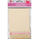 Набор кремовых текстурированных заготовок для открыток, 10см*15см, 300г/м2, 5шт., ТМ Santi