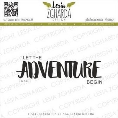 Акриловый штамп Lesia Zgharda Let the ADVENTURE begin TA140