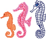 Ніж для вирубки Seahorse Family від Cheery Lynn Designs, 3 шт.