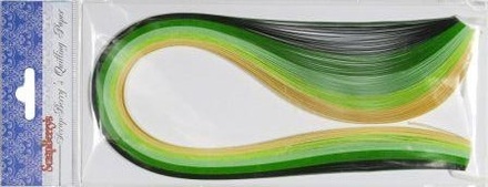 Папір для квілінгу ScrapBerryʼs "Зелені відтінки", ширина 3 мм, 100 шт.