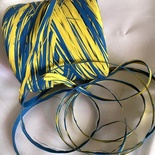 Рафія натуральна, колір жовто-блакитний, 1 метр