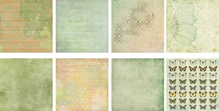 Набор бумаги от Евгения Курдибановская ТМ - ЭКО, 15х15 см, 8 листов