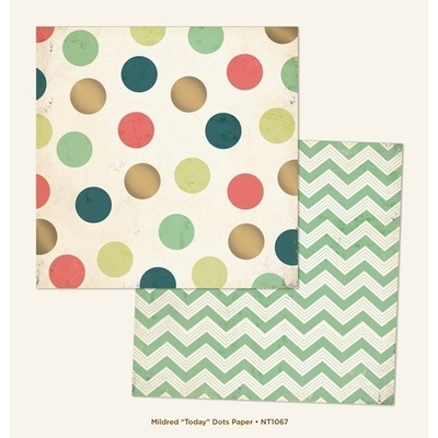 Лист скрапбумаги My Mind's Eye Today "Dots", 30х30 см, двусторонняя