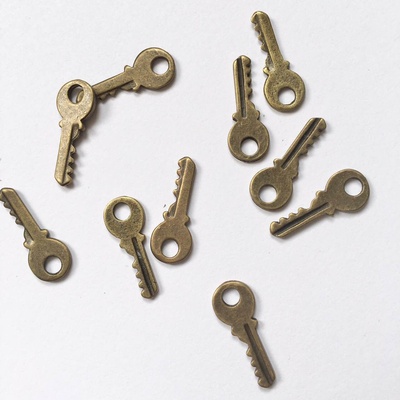 Металева прикраса "Ключик", 19x8 мм, 1 шт