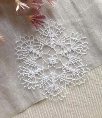 Затишний декор від LESHCHENKO - Вʼязана Серветка №48, 11,5см, 1шт.