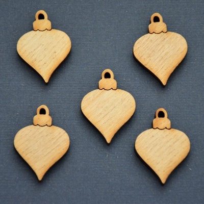 Деревʼяна фігурка WOOD-070 - Ялинкова прикраса, 1 штука