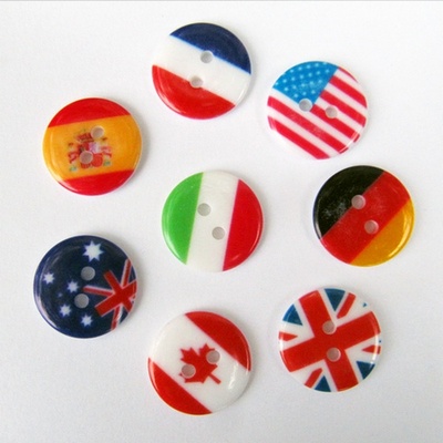 Набір ґудзиків "Навколо світу", діаметр 18 мм, 8 штук