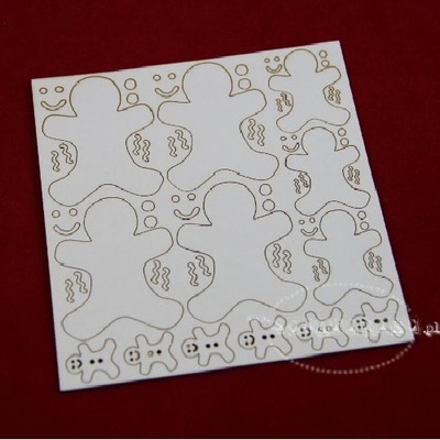 Чипборд Scrapiniec - Імбирні пряничні чоловічки, 13 штук