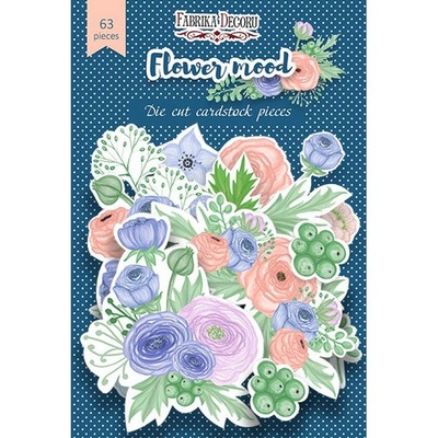 Набір висічок для скрапбукінгу, колекція Flower mood, 60 шт., ТМ Фабрика Декору