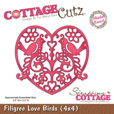 Ніж для вирубки CottageCutz - Filigree Love Birds, 10x10 см