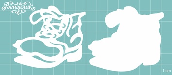 Чипборд від Вензелик - Ботинок, розмір: 60x70 мм